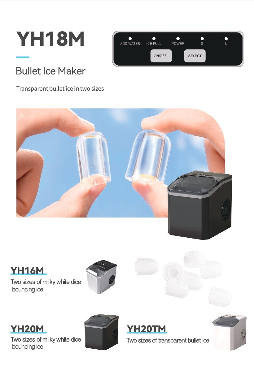Premium Countertop Ice Maker Machines – Crushed, Bullet & Crystal Clear Ice | Fast & Quiet Cooling