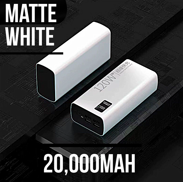 120W Super Fast Charging Power Bank (Large Capacity, Portable, Multi-Port)