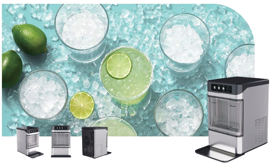 Premium Countertop Ice Maker Machines – Crushed, Bullet & Crystal Clear Ice | Fast & Quiet Cooling